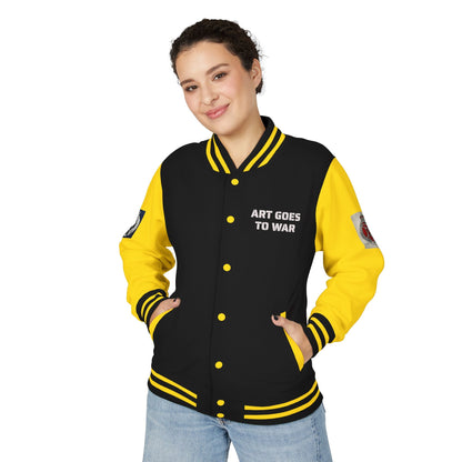 Letterman Jacket — "Art Goes To War" Graphic Varsity Jacket - Art goes to War