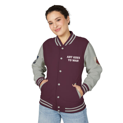 Letterman Jacket — "Art Goes To War" Graphic Varsity Jacket - Art goes to War