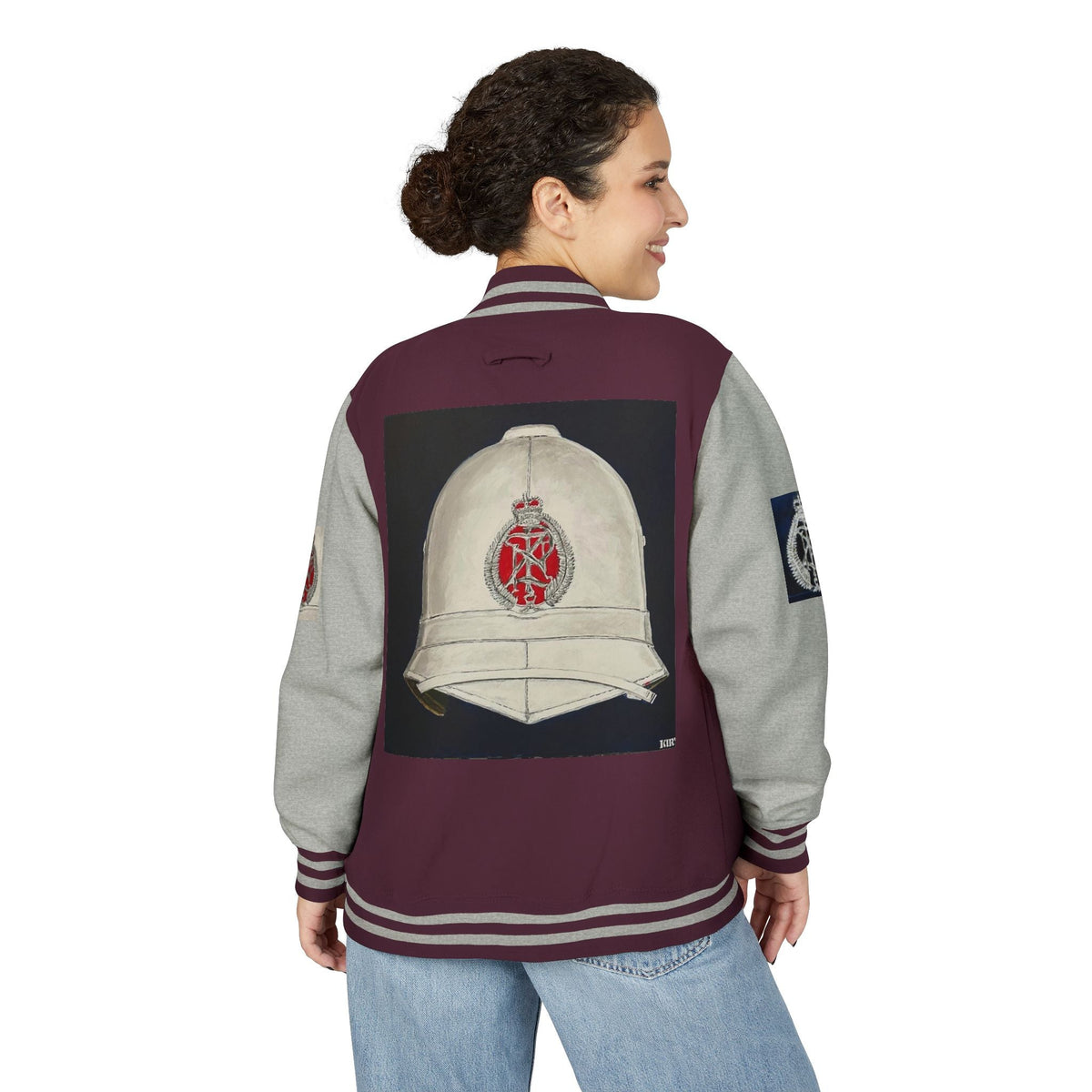 Letterman Jacket — "Art Goes To War" Graphic Varsity Jacket - Art goes to War
