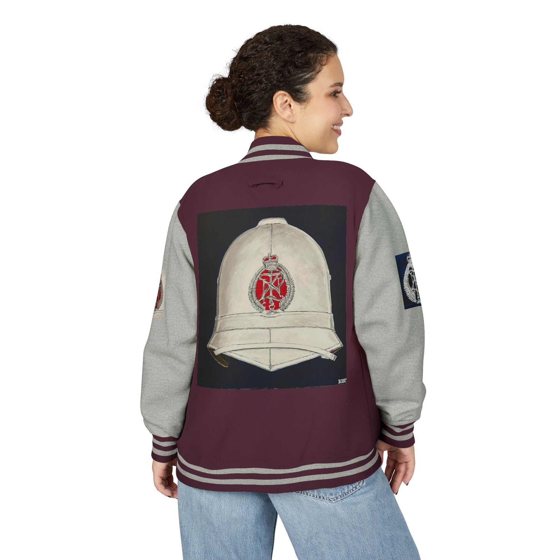 Letterman Jacket — "Art Goes To War" Graphic Varsity Jacket - Art goes to War