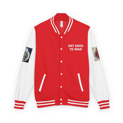 Letterman Jacket — "Art Goes To War" Graphic Varsity Jacket - Art goes to War