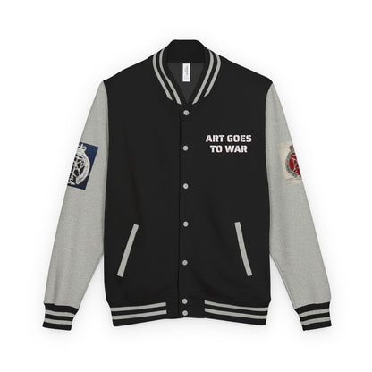 Letterman Jacket — "Art Goes To War" Graphic Varsity Jacket - Art goes to War