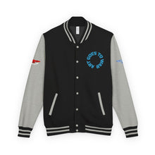 Letterman Jacket - 'Art Goes to War' Graphic Varsity Jacket — product photograph