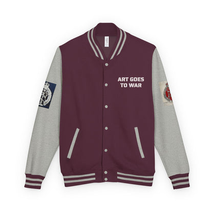 Letterman Jacket — "Art Goes To War" Graphic Varsity Jacket - Art goes to War