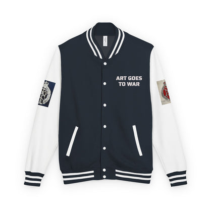 Letterman Jacket — "Art Goes To War" Graphic Varsity Jacket - Art goes to War
