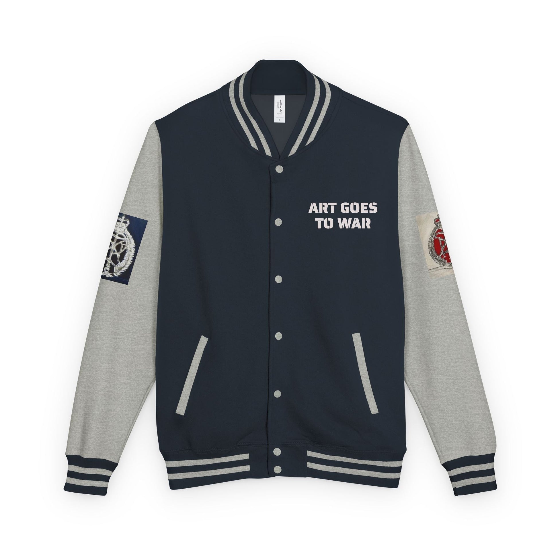 Letterman Jacket — "Art Goes To War" Graphic Varsity Jacket - Art goes to War