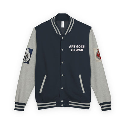 Letterman Jacket — "Art Goes To War" Graphic Varsity Jacket - Art goes to War