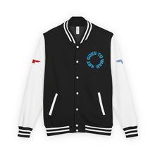 Letterman Jacket - 'Art Goes to War' Graphic Varsity Jacket — product photograph