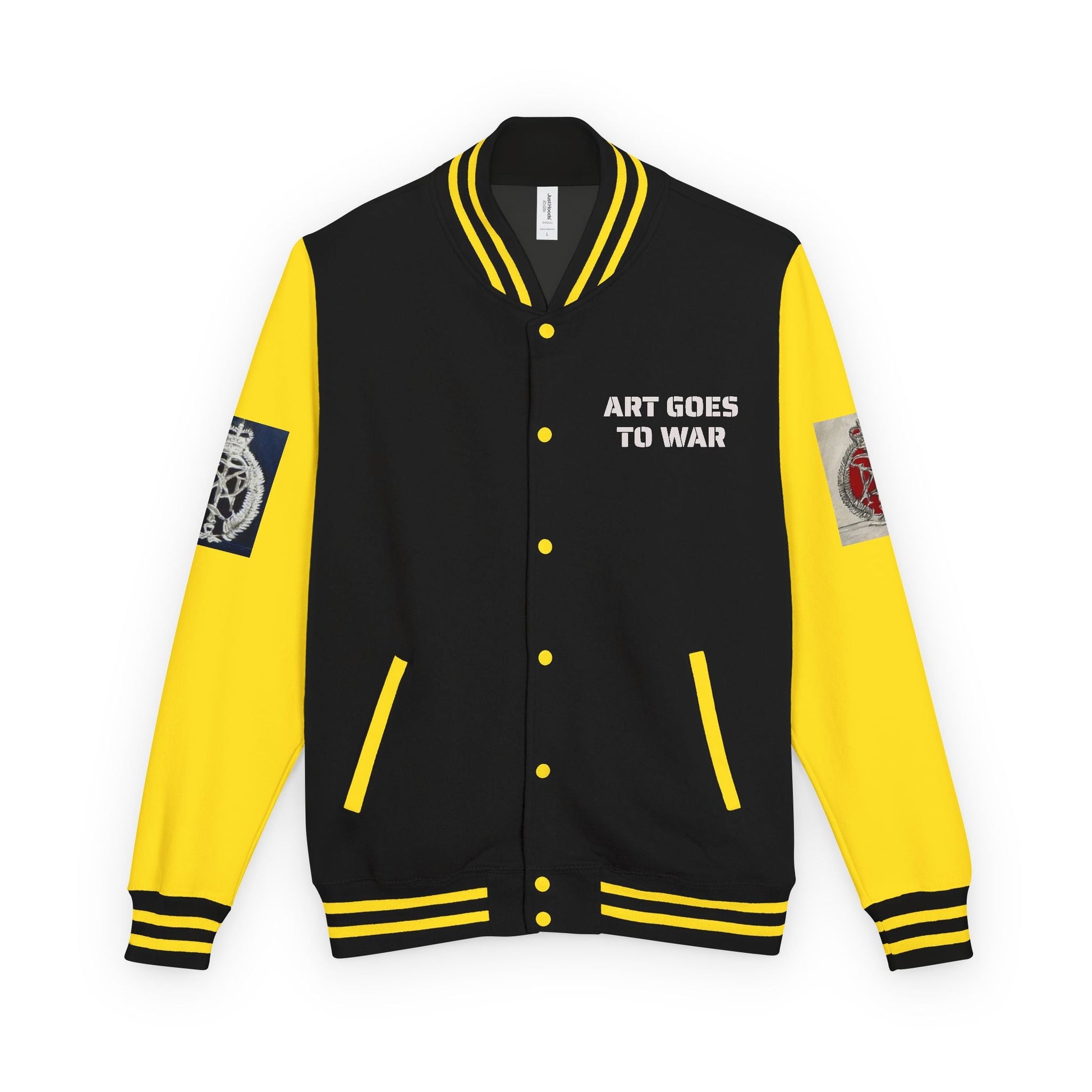 Letterman Jacket — "Art Goes To War" Graphic Varsity Jacket - Art goes to War