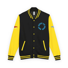 Letterman Jacket - 'Art Goes to War' Graphic Varsity Jacket — product photograph
