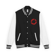 Letterman Jacket — "Art Goes to War" Red Eagle Varsity Jacket — product photograph