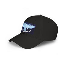 Low Profile Baseball Cap — 'Art Goes to War' Blue Dove Graphic — product photograph