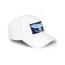 Low Profile Baseball Cap — 'Art Goes to War' Blue Dove Graphic — product photograph