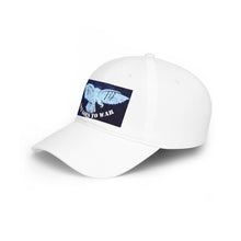 Low Profile Baseball Cap — 'Art Goes to War' Blue Dove Graphic — product photograph