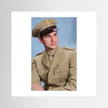 Lt. McCoy, US Army Medical Corps, 1943 — photograph presentation mockup