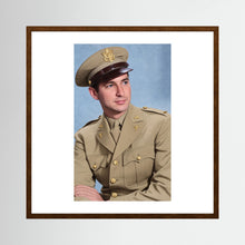 Lt. McCoy, US Army Medical Corps, 1943 — photograph presentation mockup