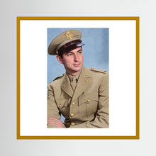 Lt. McCoy, US Army Medical Corps, 1943 — photograph presentation mockup