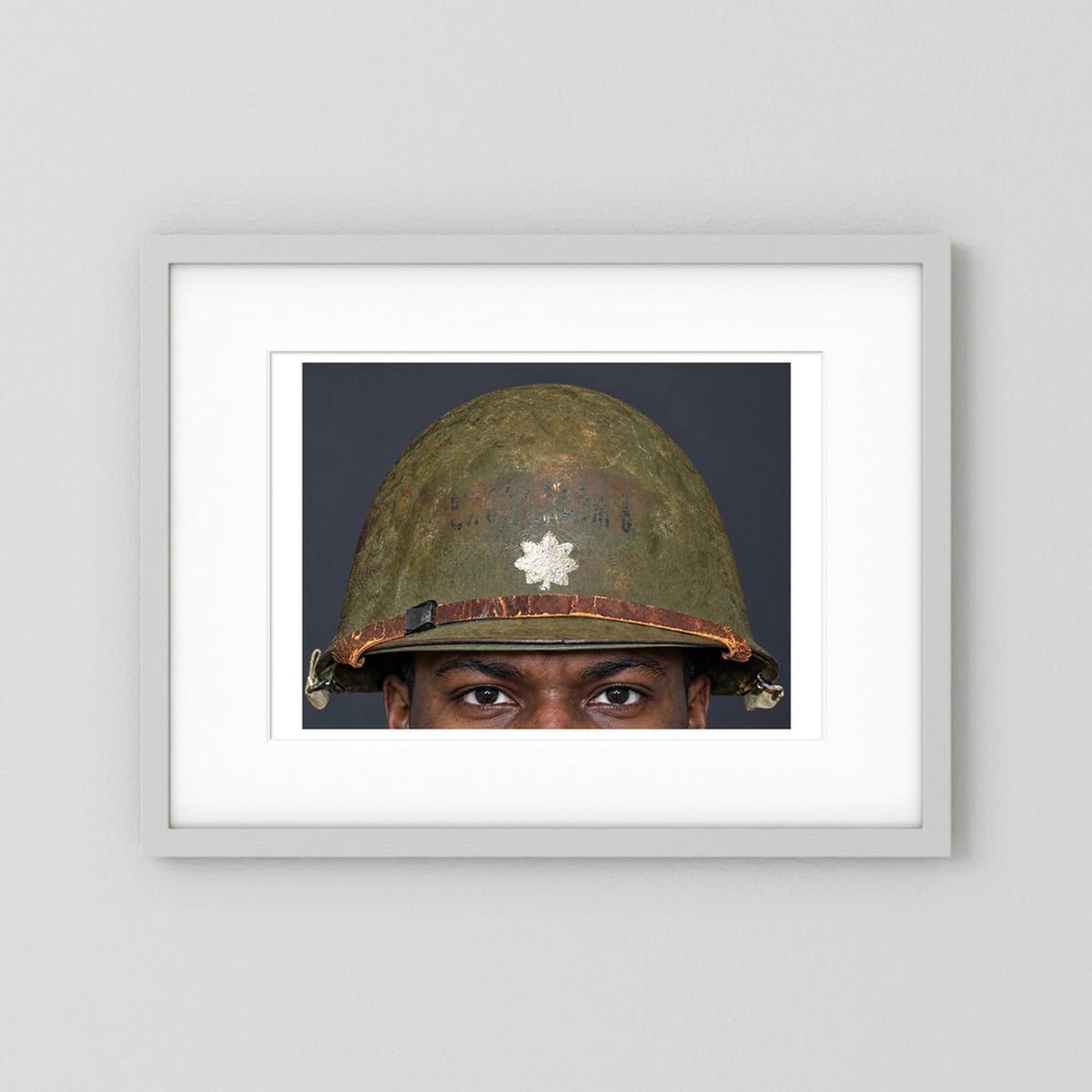 M1 Helmet, United States Army, Navy, Marines. WW2, all ranks — photograph presentation mockup