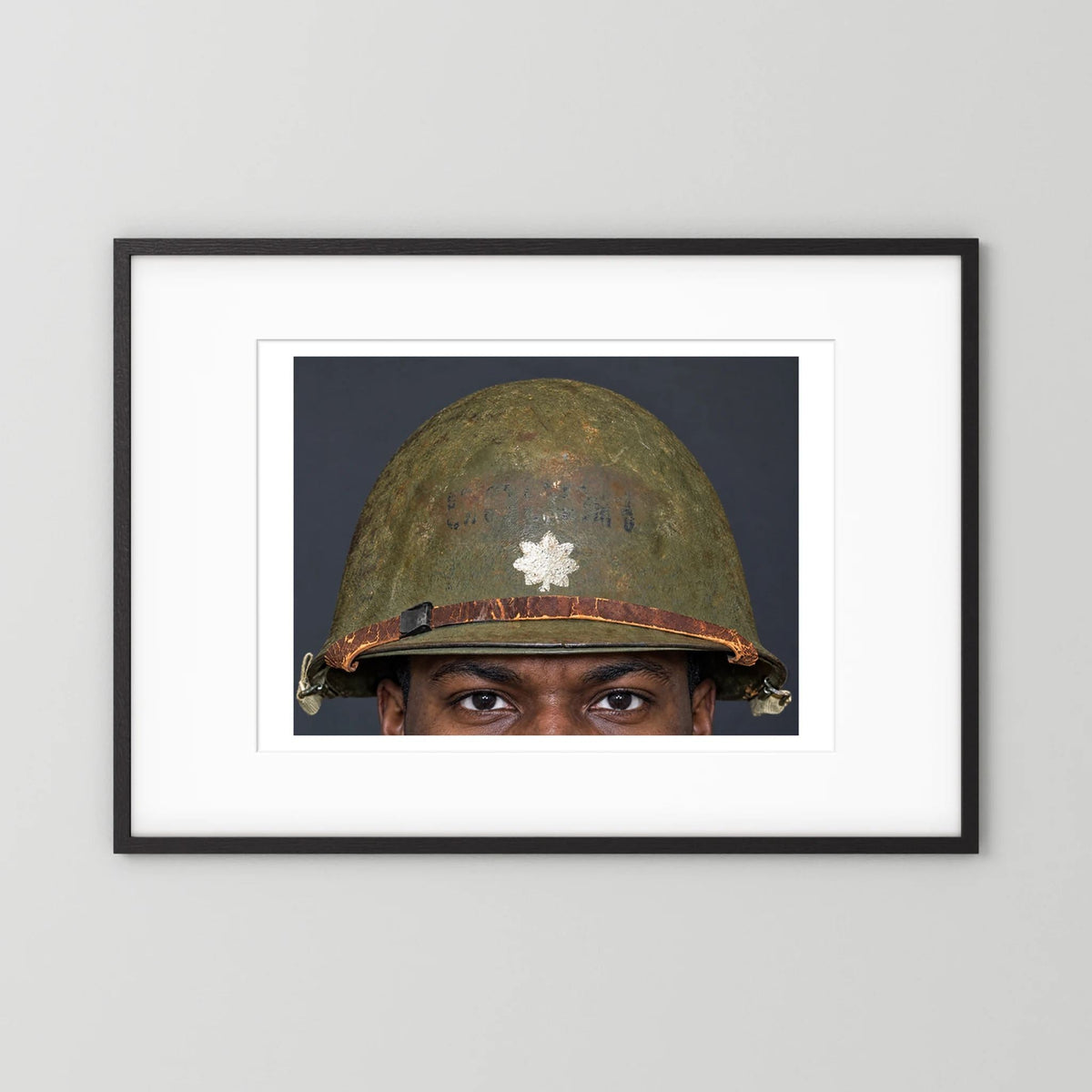 M1 Helmet, United States Army, Navy, Marines. WW2, all ranks — photograph presentation mockup