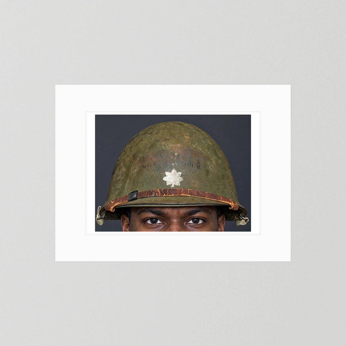 M1 Helmet, United States Army, Navy, Marines. WW2, all ranks — photograph presentation mockup