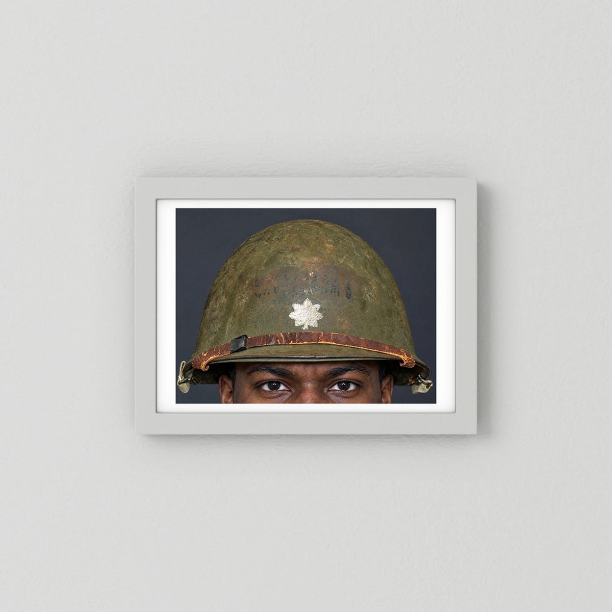 M1 Helmet, United States Army, Navy, Marines. WW2, all ranks — photograph presentation mockup
