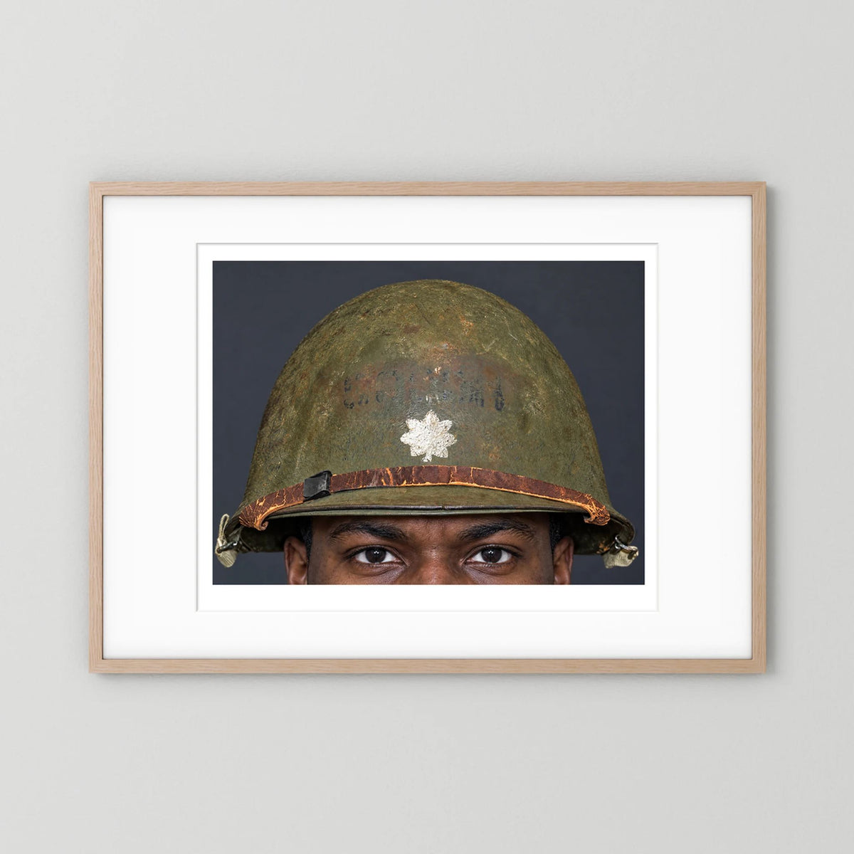 M1 Helmet, United States Army, Navy, Marines. WW2, all ranks — photograph presentation mockup