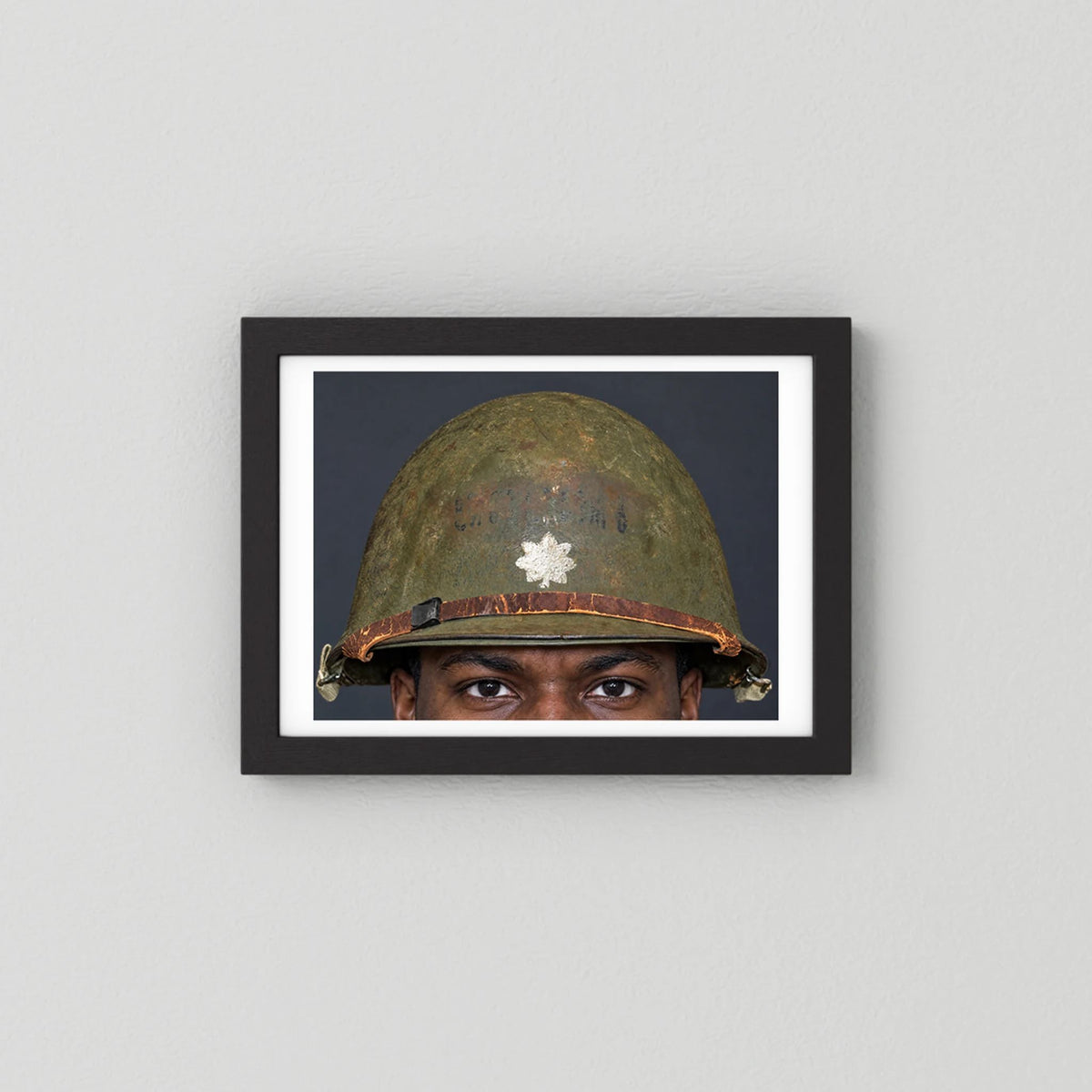 M1 Helmet, United States Army, Navy, Marines. WW2, all ranks — photograph presentation mockup