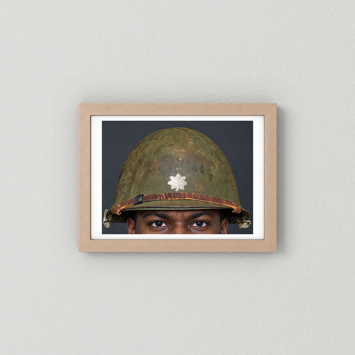 M1 Helmet, United States Army, Navy, Marines. WW2, all ranks — photograph presentation mockup