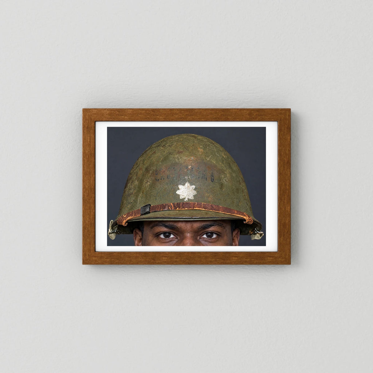 M1 Helmet, United States Army, Navy, Marines. WW2, all ranks — photograph presentation mockup
