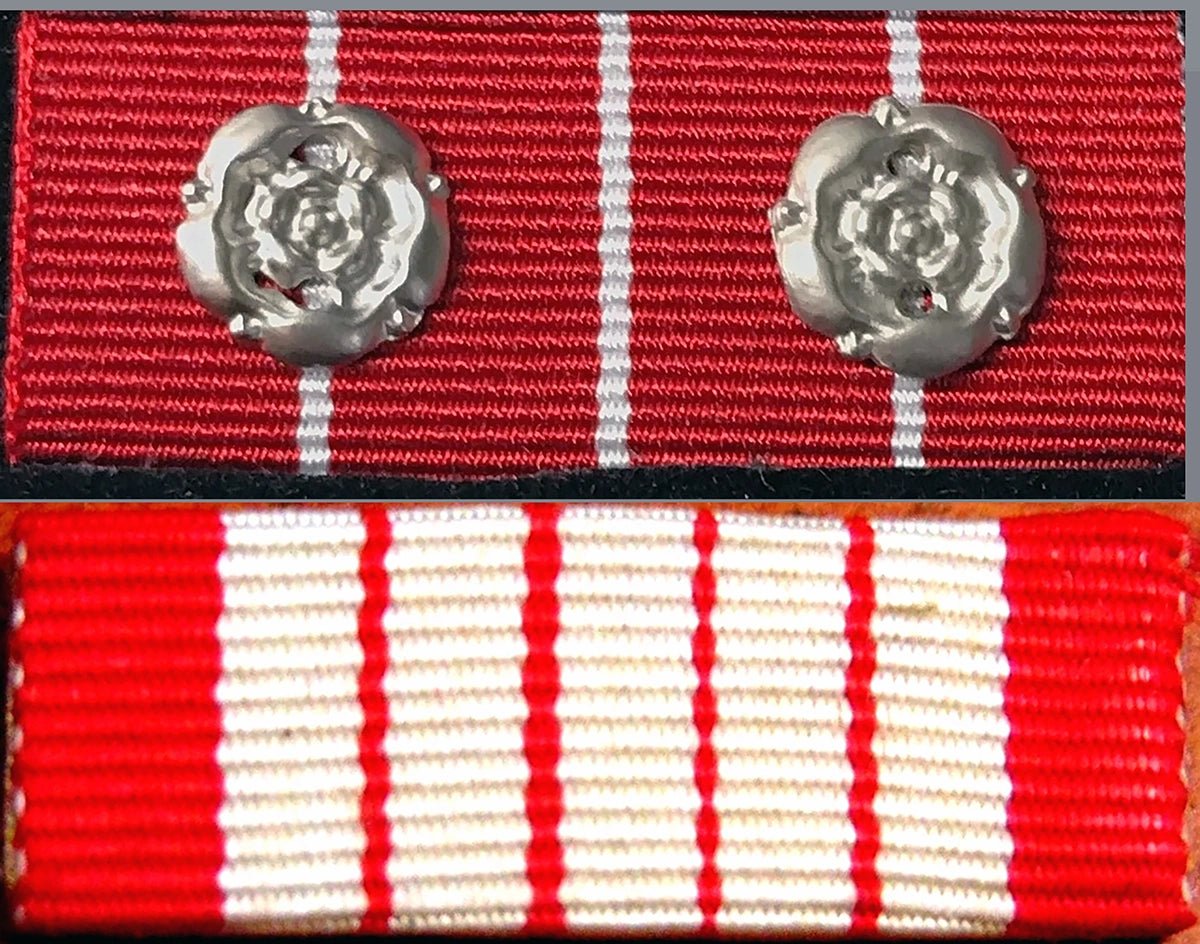 Medal Ribbons. Canadian Ribbon Bar 1. 2 Ribbons. Photograph - Art goes to War