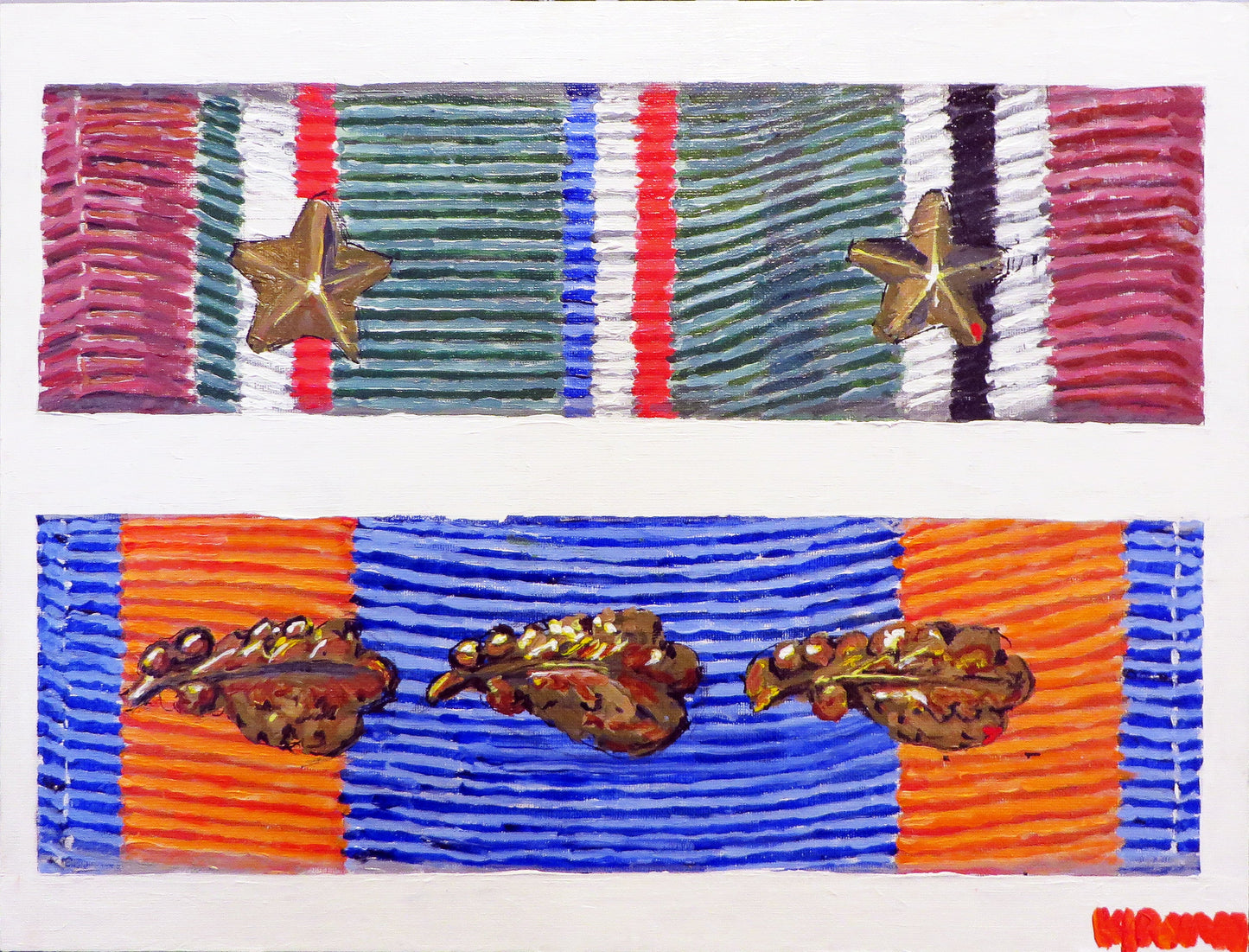 Medal Ribbons Painting - 12x16 - Art goes to War