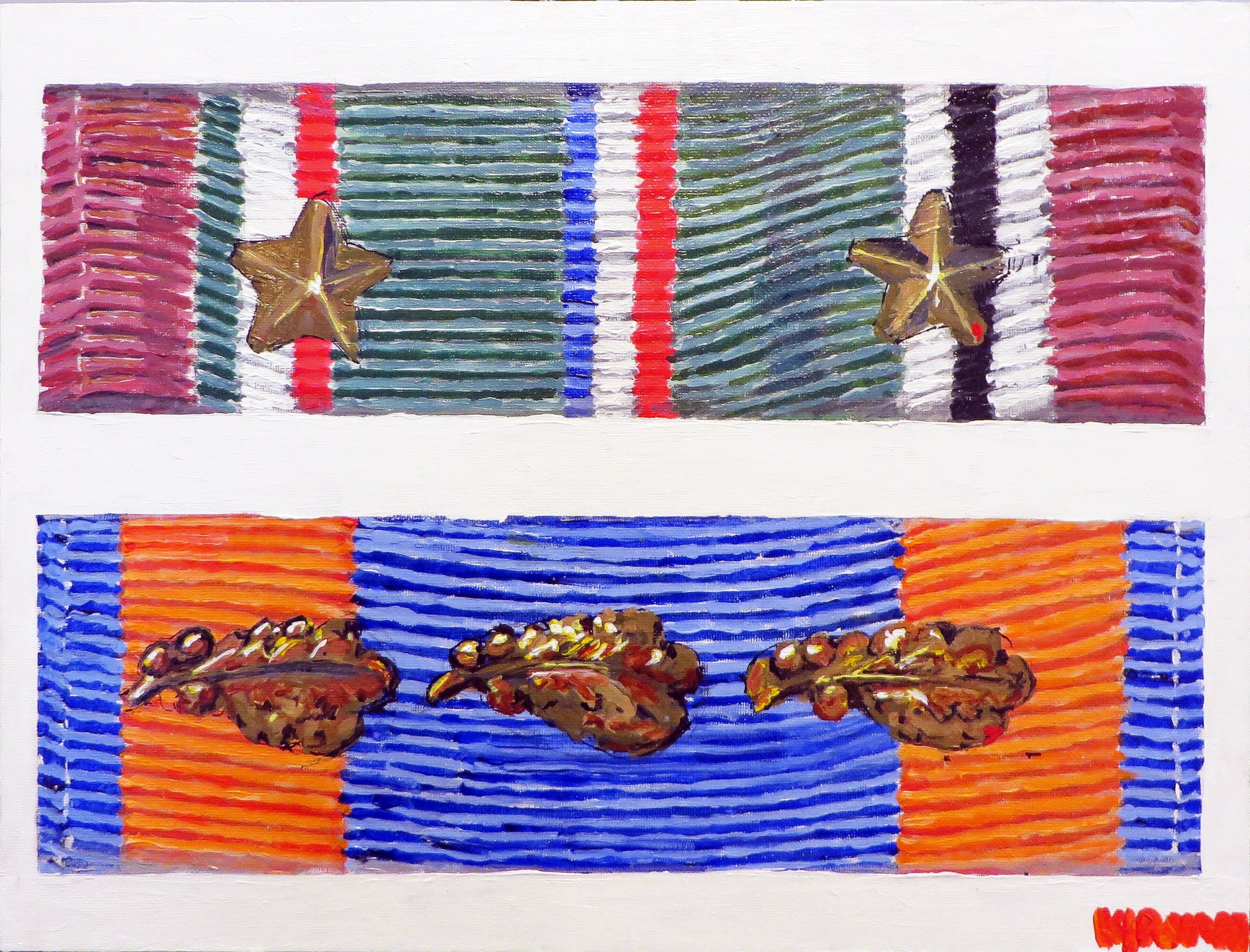 Medal Ribbons Painting - 12x16 - Art goes to War