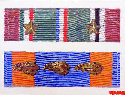 Medal Ribbons Painting - 12x16 - Art goes to War