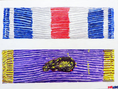 Medal Ribbons Painting - 12x16 - Art goes to War