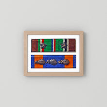 Medal Ribbons, US Army, WW2. ETO & US Air Medal — photograph presentation mockup