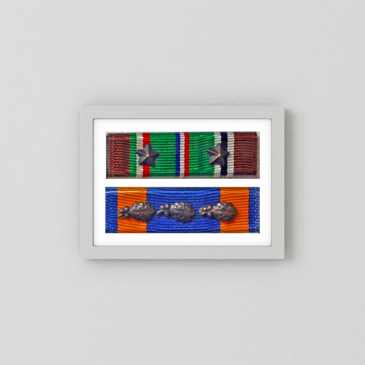 Medal Ribbons, US Army, WW2. ETO & US Air Medal. Photograph - Art goes to War