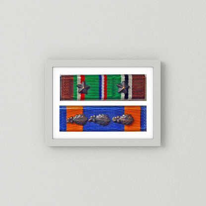 Medal Ribbons, US Army, WW2. ETO & US Air Medal. Photograph - Art goes to War