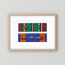 Medal Ribbons, US Army, WW2. ETO & US Air Medal — photograph presentation mockup