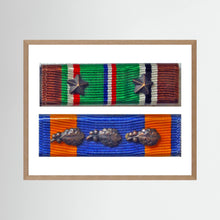 Medal Ribbons, US Army, WW2. ETO & US Air Medal — photograph presentation mockup
