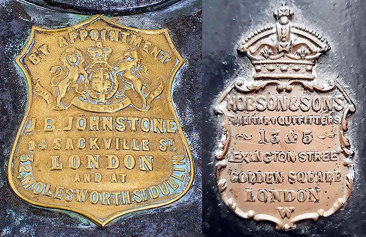 Composite image showing Metal Plates from Storage Cases, 19th & 20th Century