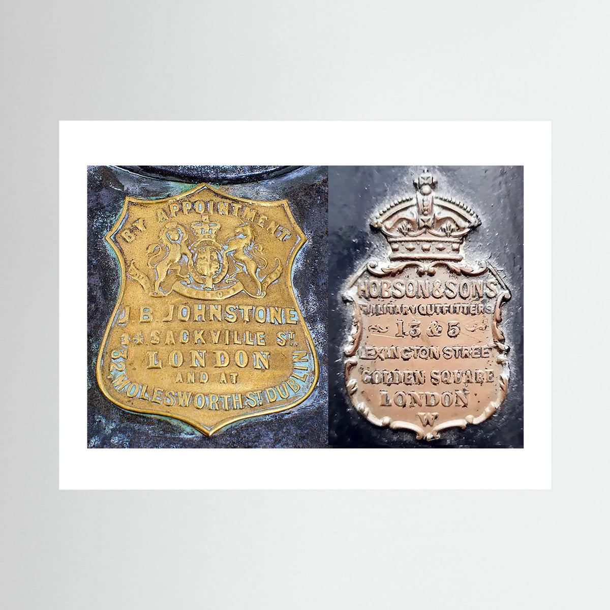 Metal Plates from Storage Cases, 19th & 20th Century — composite presentation mockup
