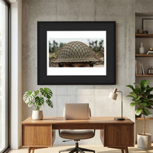 Mk II Brodie Helmet WW2 British Armed Forces. All ranks — photograph displayed in a black wood frame mockup