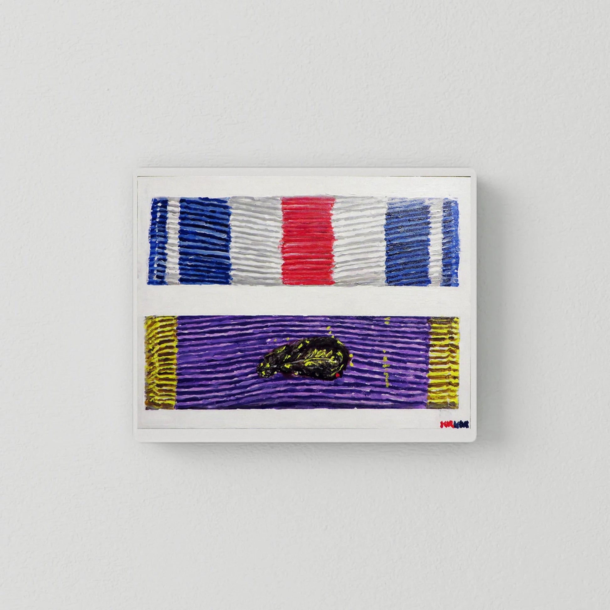 US WW2 Medal Ribbon Bar 4.  Silver Star & Purple HeartArt Print
