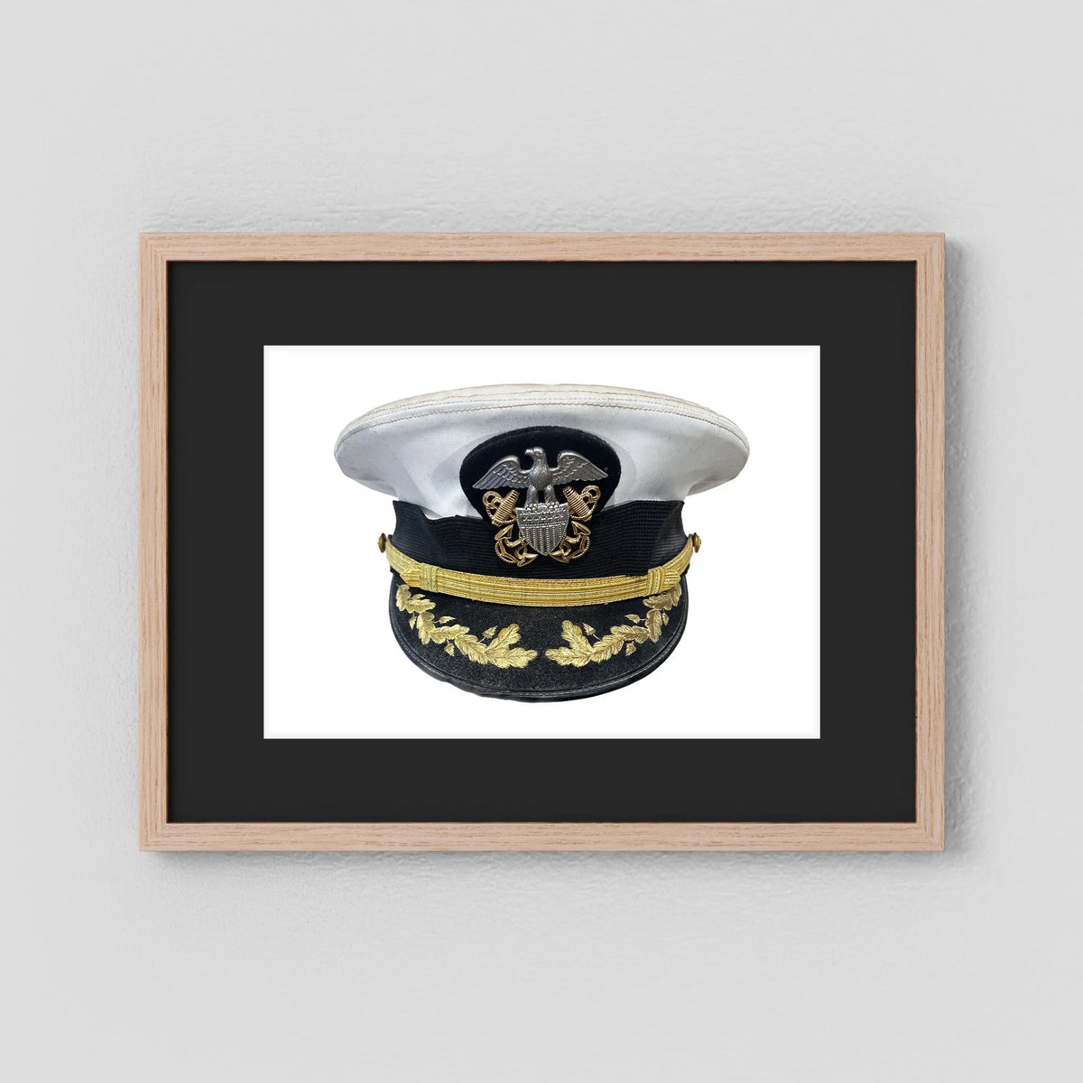 U.S. Navy Officer Combination Cap Bancroft Military Cap, Commander NSWSES. Photograph