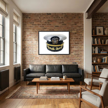 U.S. Navy Officer Combination Cap Bancroft Military Cap, Commander NSWSES. Photograph