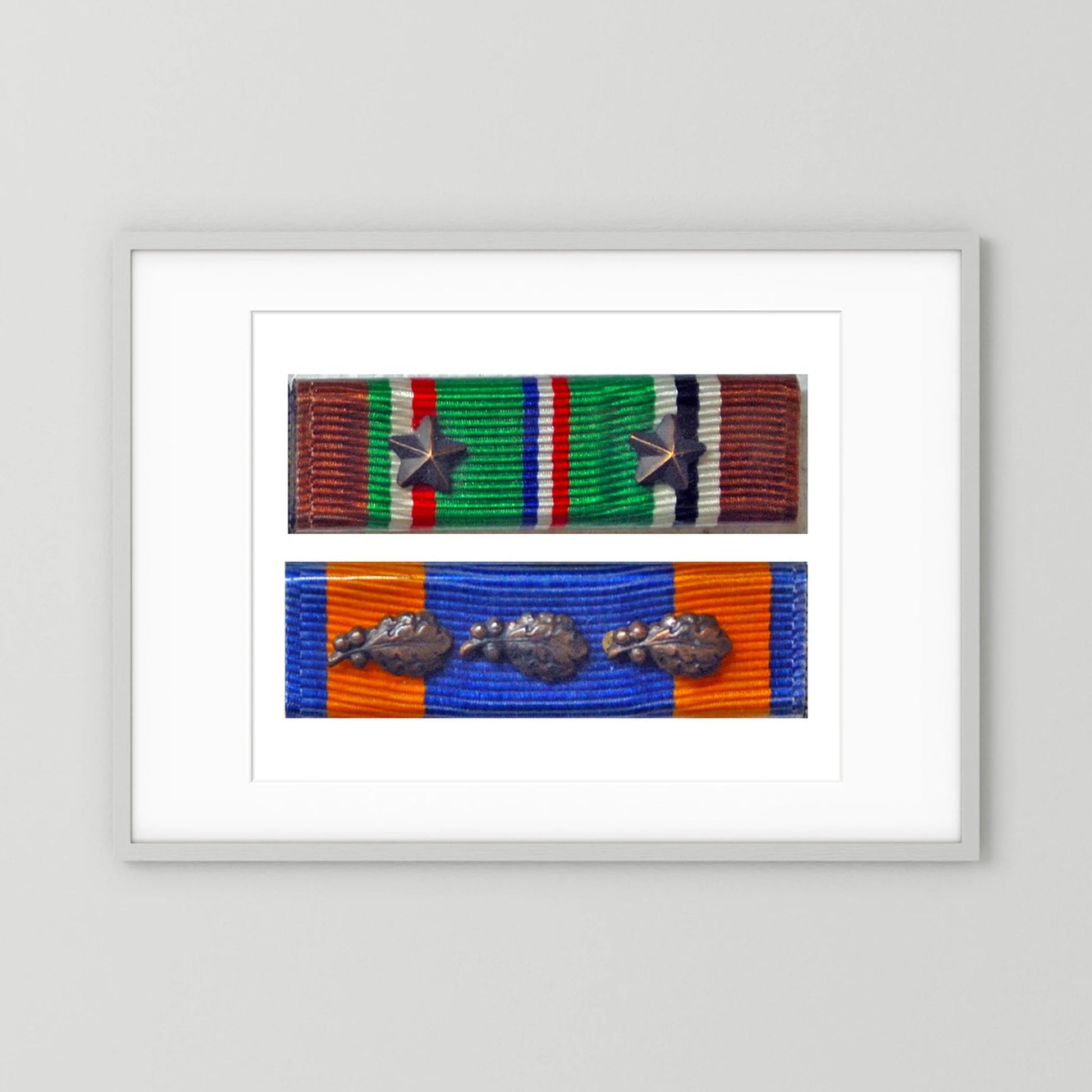 Medal Ribbons, US Army, WW2. ETO & US Air Medal. Photograph
