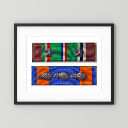 Medal Ribbons, US Army, WW2. ETO & US Air Medal. Photograph