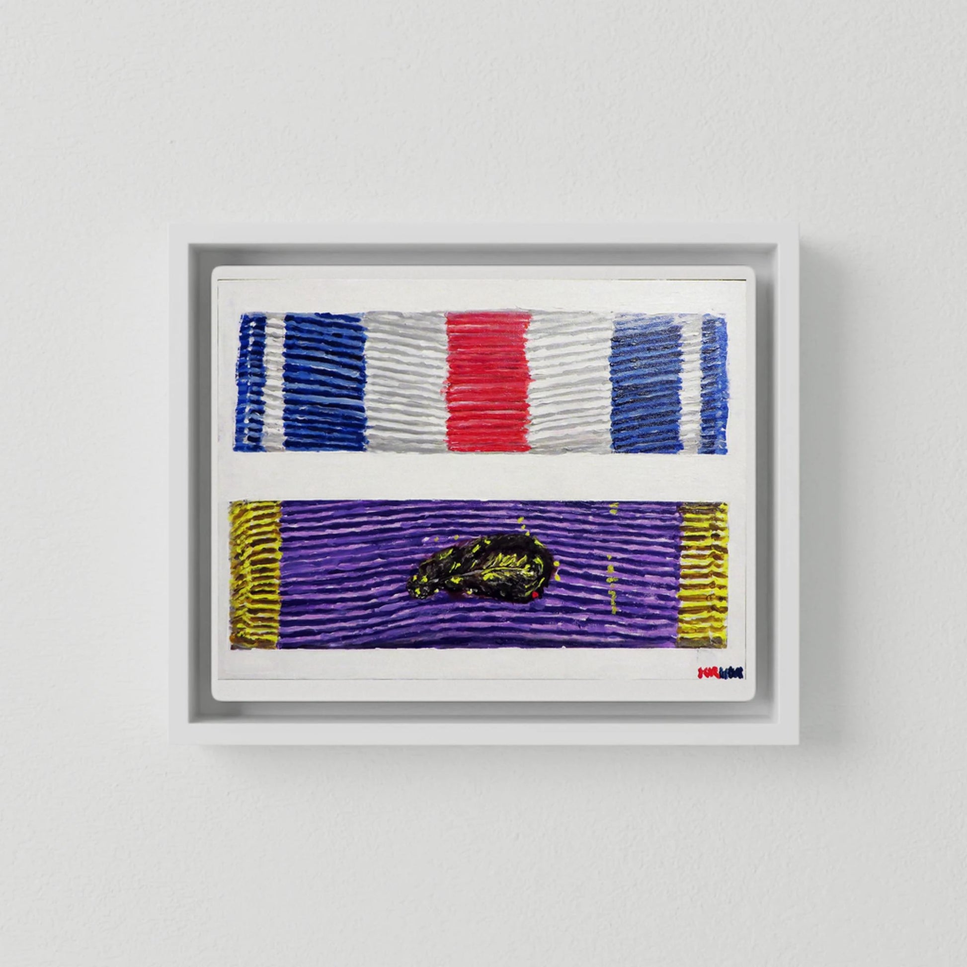 US WW2 Medal Ribbon Bar 4.  Silver Star & Purple HeartArt Print