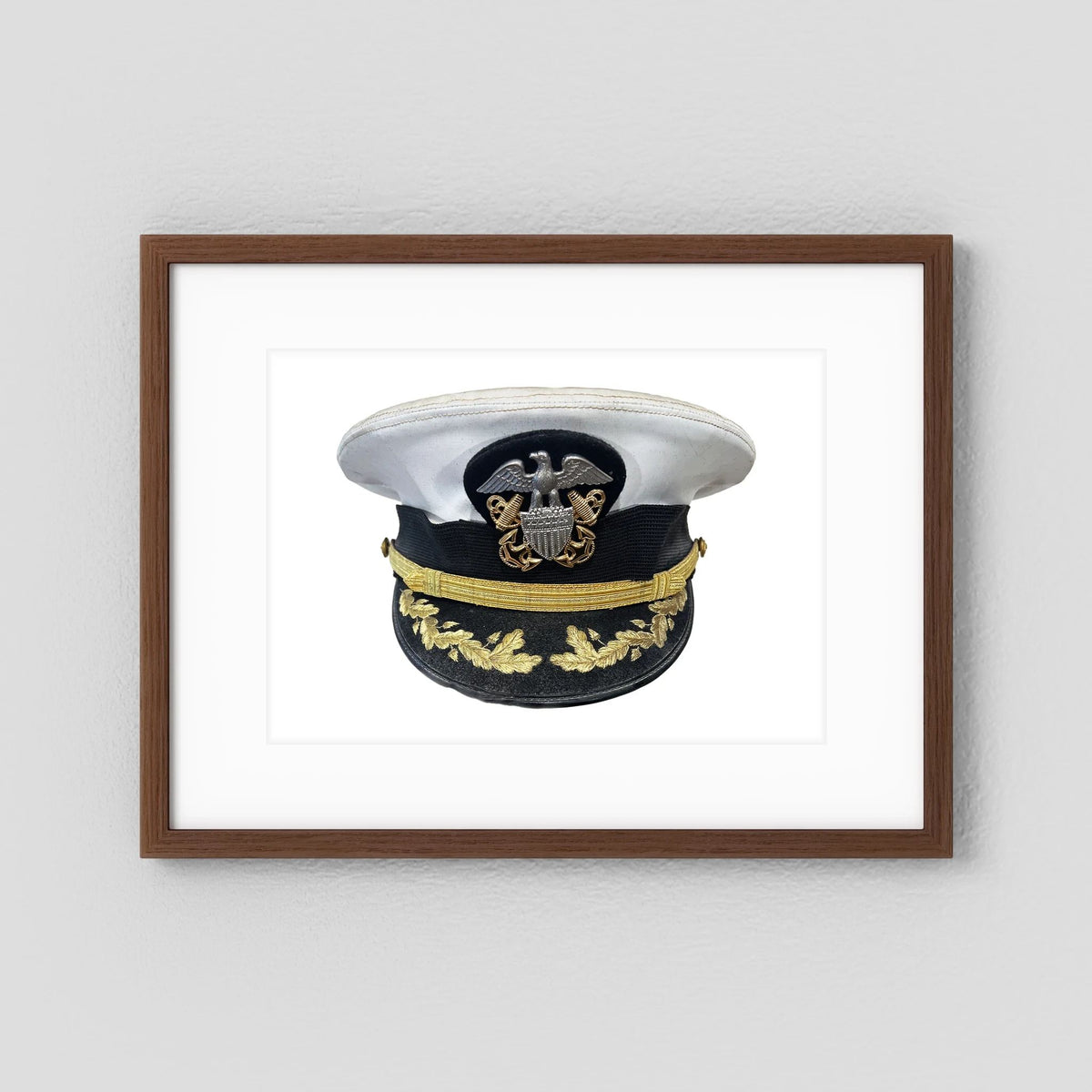U.S. Navy Officer Combination Cap Bancroft Military Cap, Commander NSWSES. Photograph
