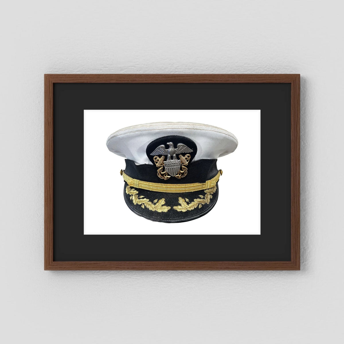 U.S. Navy Officer Combination Cap Bancroft Military Cap, Commander NSWSES. Photograph